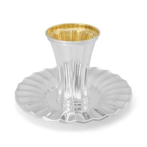 Hadad Bros Polished 925 Sterling Silver Kiddush Cup Set