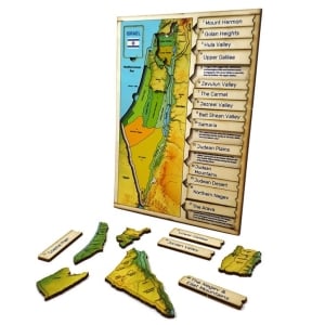 Interactive Land of Israel Map (Colored)