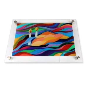 Jordana Klein "Shabbat Table" Large Glass Challah Tray
