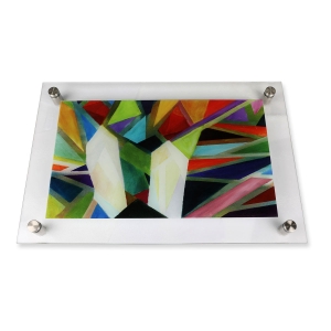 Jordana Klein "Light of Shabbat" Large Glass Challah Tray