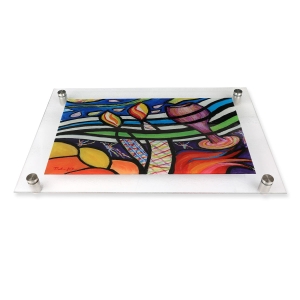 Jordana Klein "Shabbat Table of Joy" Glass Challah Tray