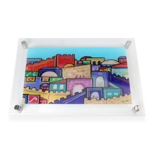 Multicolored Jerusalem Challah Tray By Jordana Klein