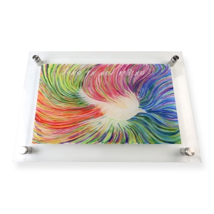 Jordana Klein Dove of Color Glass Challah Tray