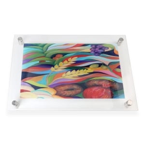 Jordana Klein Seven Species Large Glass Challah Tray