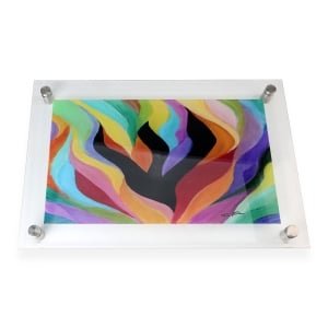 Jordana Klein Letter Shin Design Large Glass Challah Tray