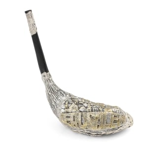 Jerusalem View Silver-Plated Ram’s Shofar 