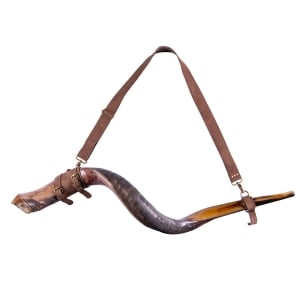 Leather Belt Kudu Shofar Carrier