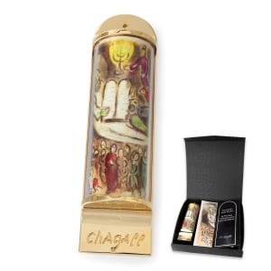 Limited Edition Marc Chagall Mezuzah - Ten Commandments (24K Gold-Plated)