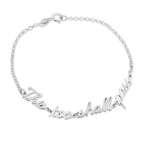 Words of Wisdom "This Too Shall Pass" 925 Sterling Silver Bracelet 
