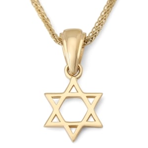 Women's Small Polished 14K Gold Star of David Pendant