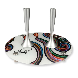 Jordana Klein Glass Multipurpose Shabbat Tray – Dancing Candles