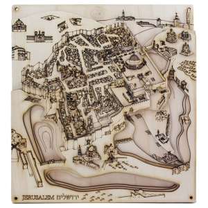 Old City of Jerusalem Map (Natural Color)