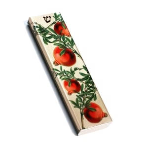 Ofek Wertman Handmade Pomegranate Aluminum Mezuzah Case 