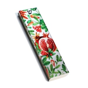 Ofek Wertman Handmade Pomegranates Aluminum Mezuzah Case 