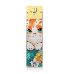 Ofek Wertman Ginger Tabby Cat Handmade Aluminum Mezuzah Case