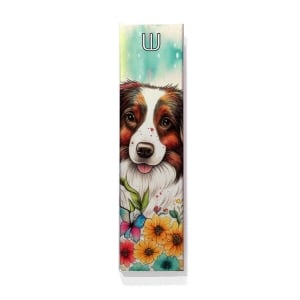 Ofek Wertman Handmade Border Collie Dog Aluminum Mezuzah Case