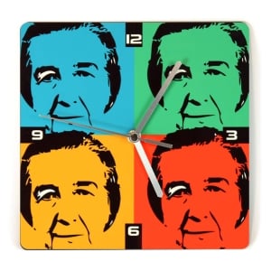 Golda Meir Wooden Wall Clock 