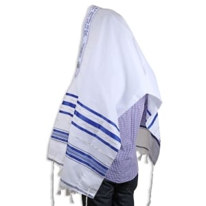 Talitnia Blue and Silver Acrylic Tallit (Prayer Shawl)