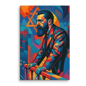 Theodor Herzl Canvas Wall Art