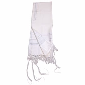 Talitnia Carmel Tallit - White and Silver