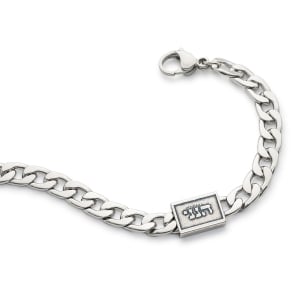 Unisex Stainless Steel Bracelet with "Hineni"