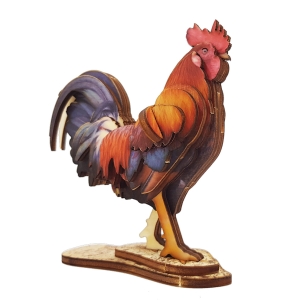 Interactive Rooster 3D Wooden Puzzle Kit