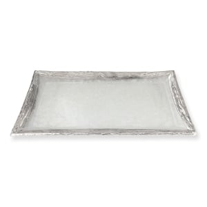 Handcrafted Sterling Silver-Plated Glass Candlesticks Tray (Color Option)