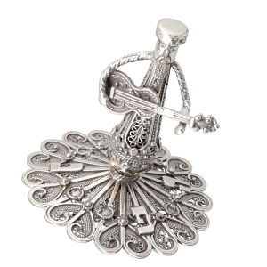 Handcrafted Guitar-Man Sterling Silver Dreidel