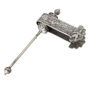 Loud Sterling Silver Purim Grogger (Noisemaker)
