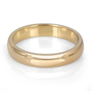 14K Gold Comfort Edge Traditional Jewish Wedding Ring – Made in Jerusalem – 4mm