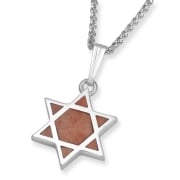 925 Sterling Silver and Jerusalem Stone Star of David Necklace