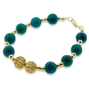 Eilat Stones and Gold Filled Beads Bracelet