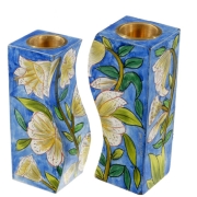  Yair Emanuel Fitted Candlesticks - Lilies