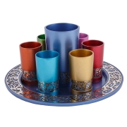 Yair Emanuel Pomegranate Kiddush Cup Set - Variety of Colors