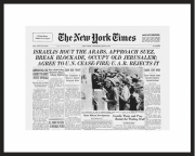 Framed New York Times Front Page Reprint – Liberation of Jerusalem (1967)