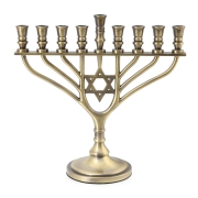 Elegant Star of David Hanukkah Menorah