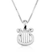 Marina Jewelry Sterling Silver David's Harp Necklace