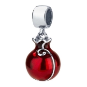 Marina Jewelry Silver Swirl Pomegranate Pendant Charm