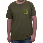  IDF T-shirt. Double-Sided. Olive Green