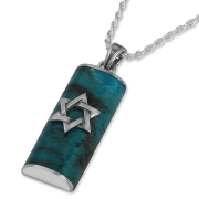  Eilat Stone Necklace with Sterling Silver Star of David