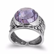 Rafael Jewelry Amethyst and 925 Sterling Silver Ring