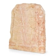 Jerusalem Stone Freestanding Worded Ten Commandments Tablet