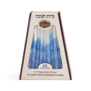 Luxury Handcrafted Hanukkah Candles - Blue and White