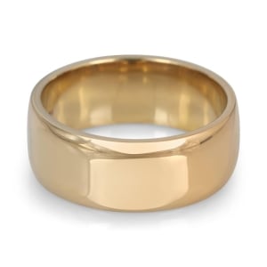14K Gold Comfort Edge Traditional Jewish Wedding Ring – Made in Jerusalem – 8mm