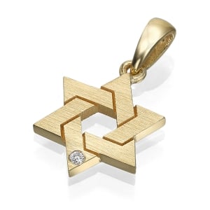 Yaniv Fine Jewelry Unisex 18K Gold and Diamond-Accented Star of David Pendant