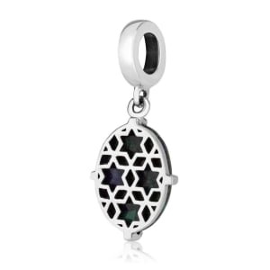 Marina Jewelry Star of David Cutout Eilat Stone and 925 Sterling Silver Charm 