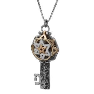 5 Metals Tikkun Chava Key Kabbalah Necklace (Eve's Tikkun) 