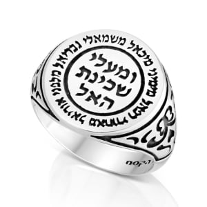 925 Sterling Silver Angels' Names Protection Ring