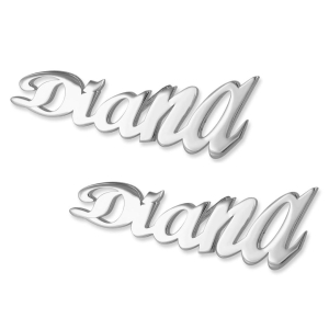 925 Sterling Silver Personalized Name Earrings
