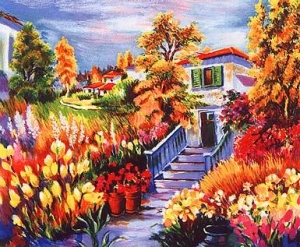 A-Little-House-with-Flowers-Artist-Zina-Roitman-Handsigned-Numbered-Limited-Edition-Serigraph_large.jpg